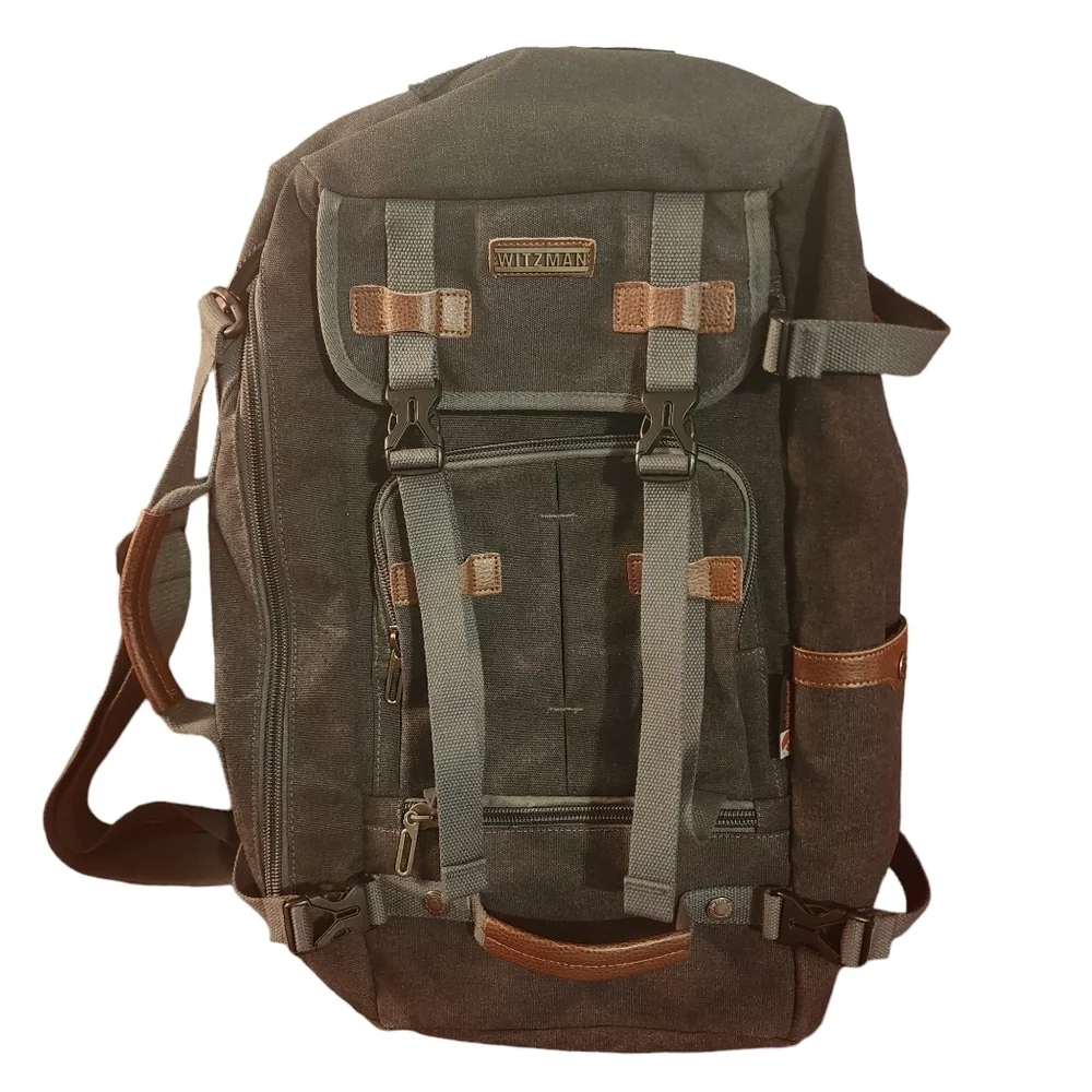 WITZMAN Travel Backpack Large Canvas Backpack Luggage Carry on Duffel Bag